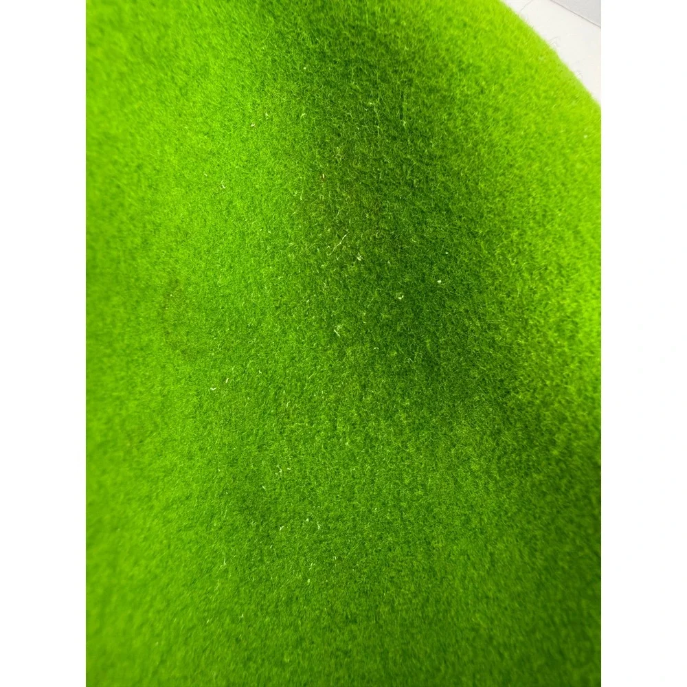 Vintage Capas Designs Lime Green Wool Fedora Hat with Feather Accent Godfather M